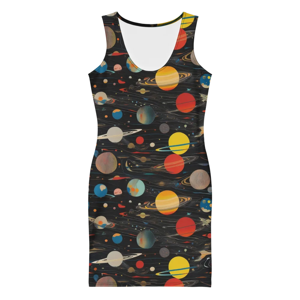 Black-sky Atlas on Bodycon Dress — Front