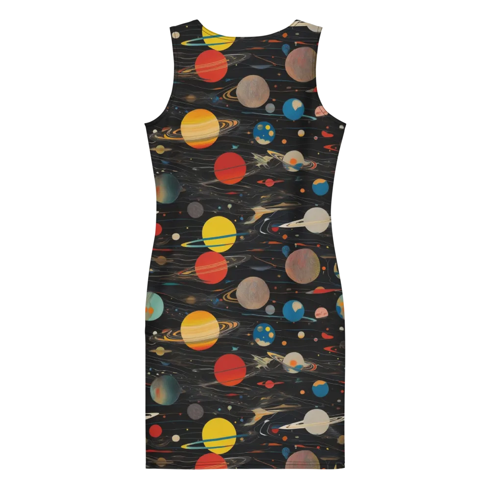 Black-sky Atlas on Bodycon Dress — Back