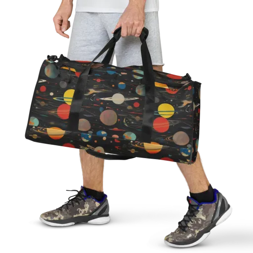 Black-sky Atlas on a Duffle Bag
