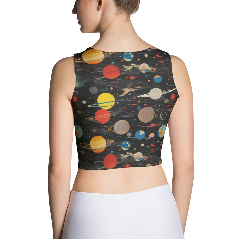 Black-sky Atlas on Crop Top — Back
