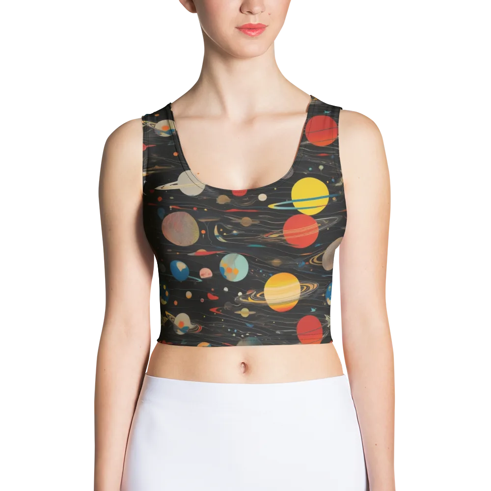 Black-sky Atlas on Crop Top — Front