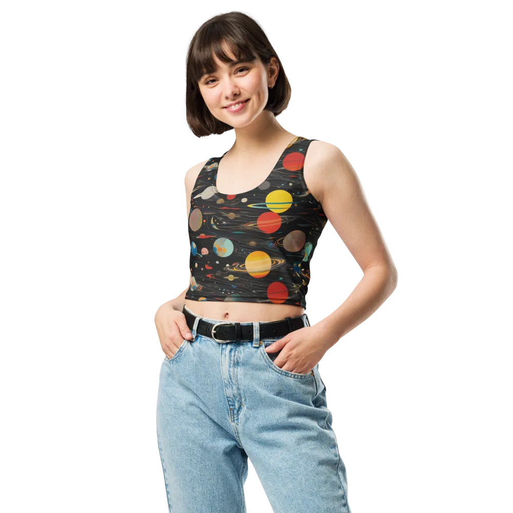 Black-sky Atlas on Crop Top — Front