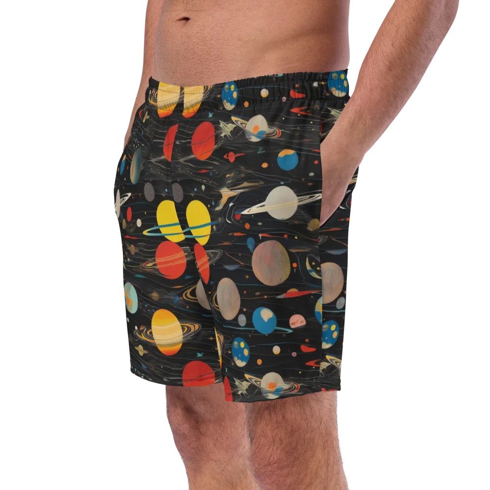 Black-sky Atlas on Swim Trunks — Left Front