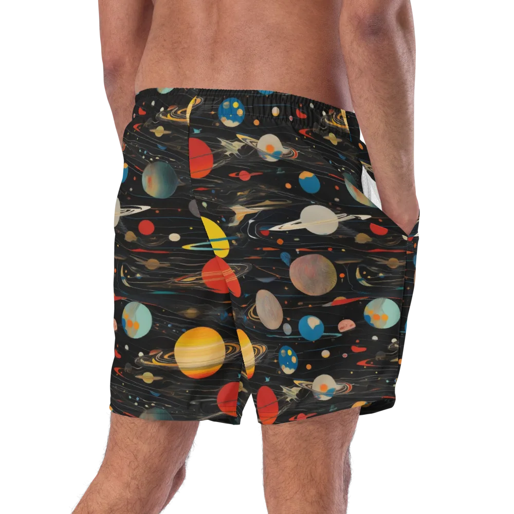 Black-sky Atlas on Swim Trunks — Right Back