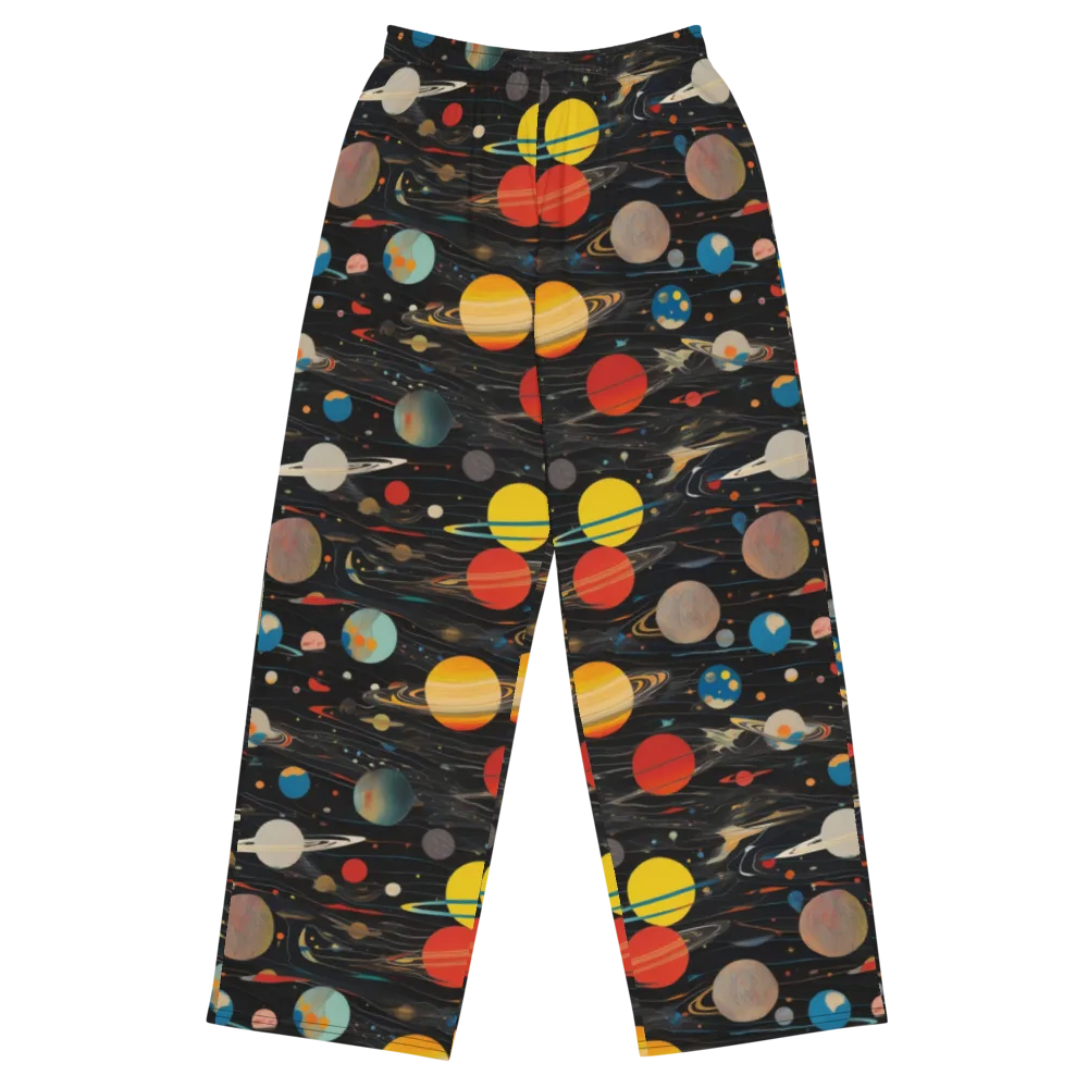 Black-sky Atlas on Wide-Leg Pants — Front
