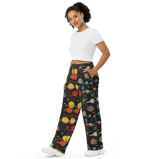 Black-sky Atlas on Wide-Leg Pants