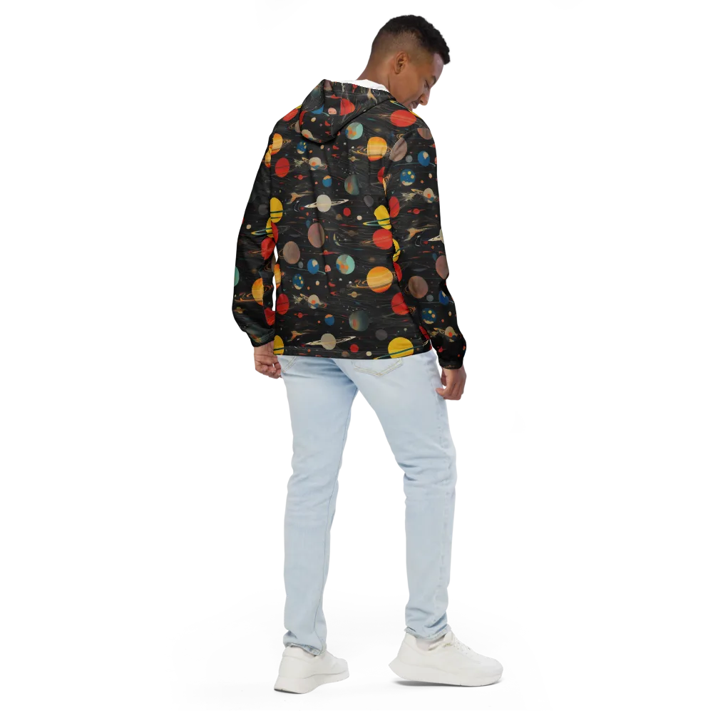 Black-sky Atlas on Men's Windbreaker — Back
