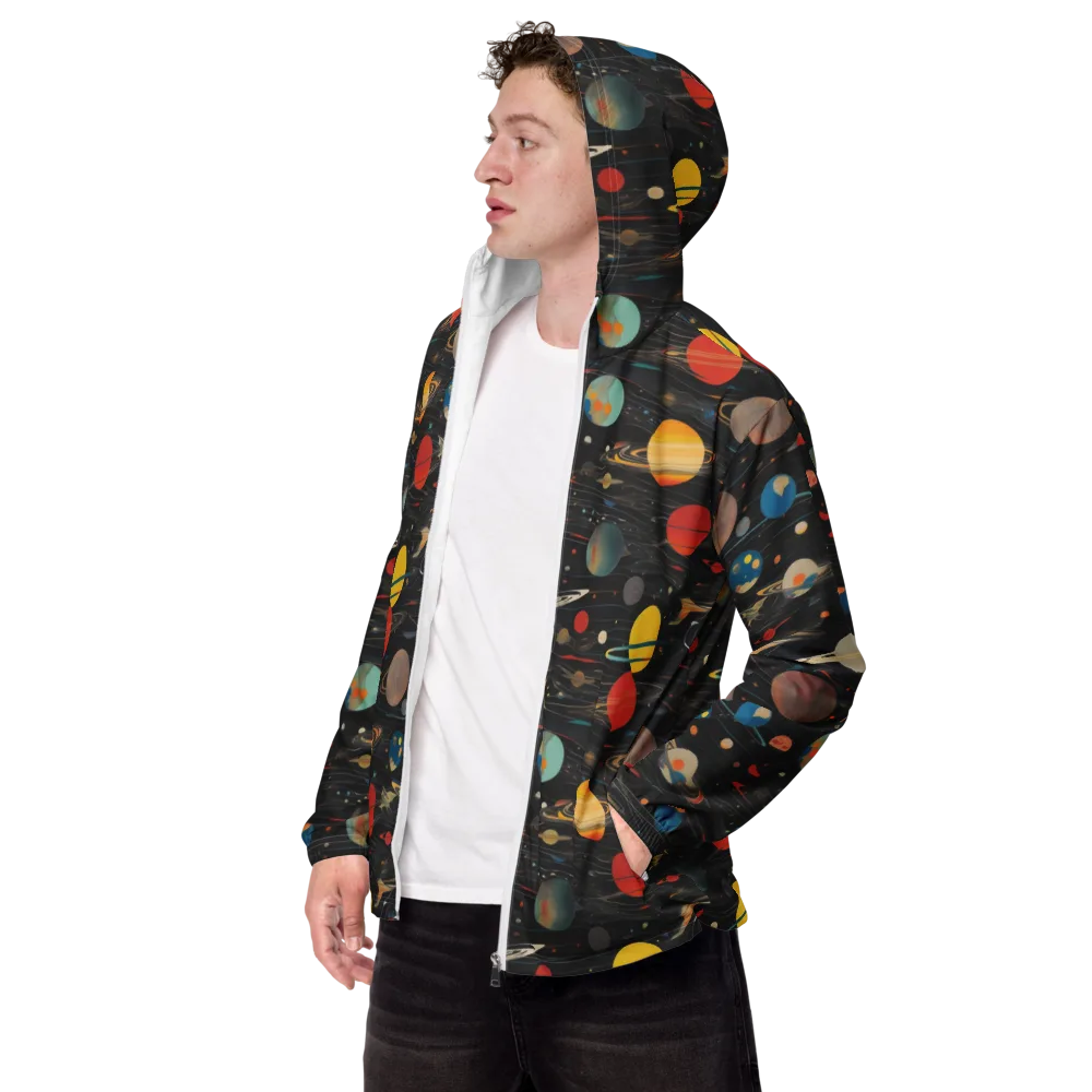 Black-sky Atlas on Men's Windbreaker — Left Front