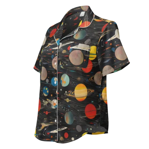 Black-sky Atlas on a Women's Short Sleeve Pajama Top