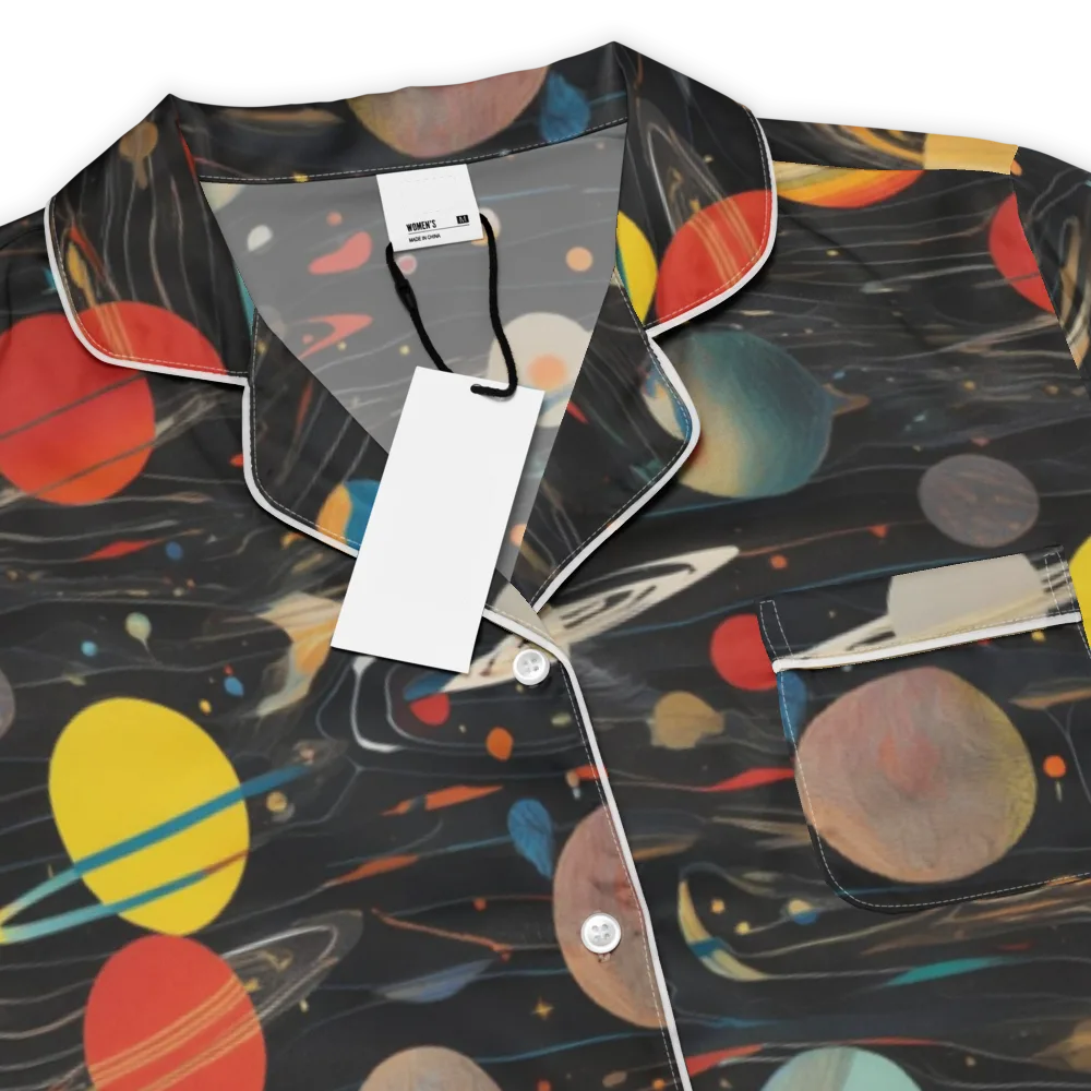 Black-sky Atlas on Women's Short Sleeve Pajama Top — Product details