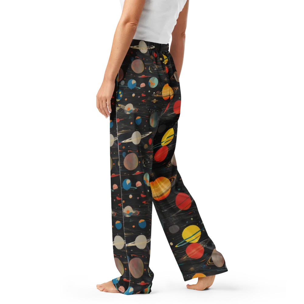 Black-sky Atlas on Women's Pajama Pants — Left