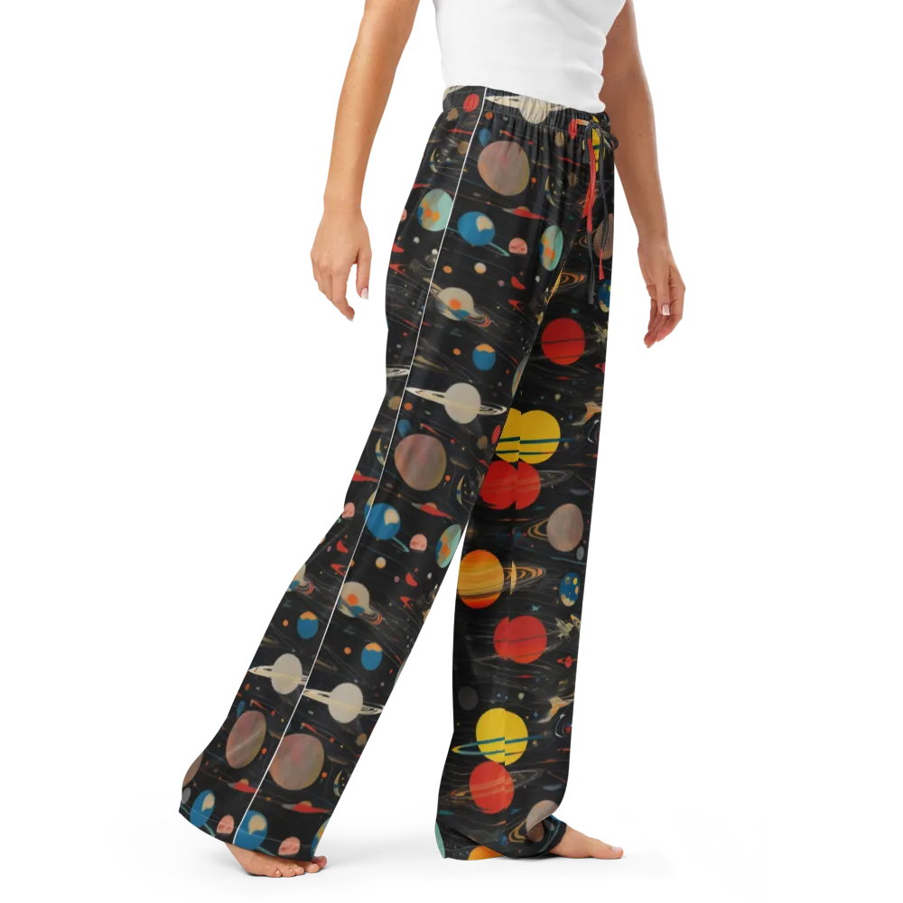 Black-sky Atlas on Women's Pajama Pants — Right Front