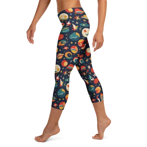 Rocket Bloom on a Capri Leggings