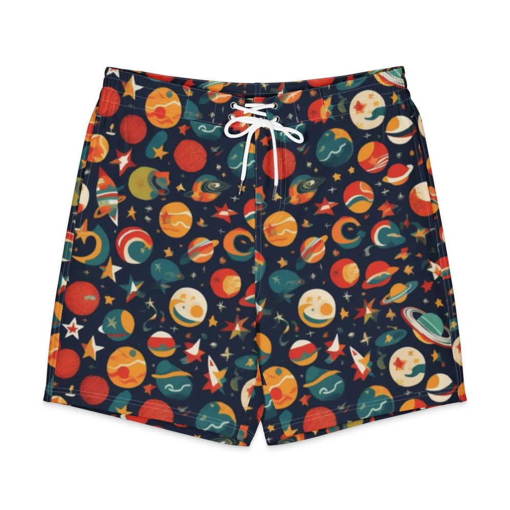 Rocket Bloom on Men's Board Shorts — Front