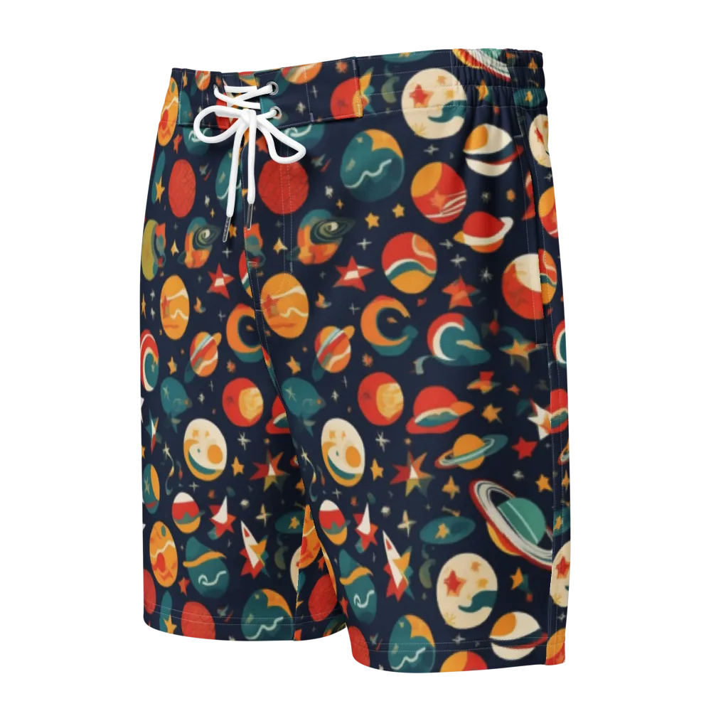Rocket Bloom on Men's Board Shorts — Front