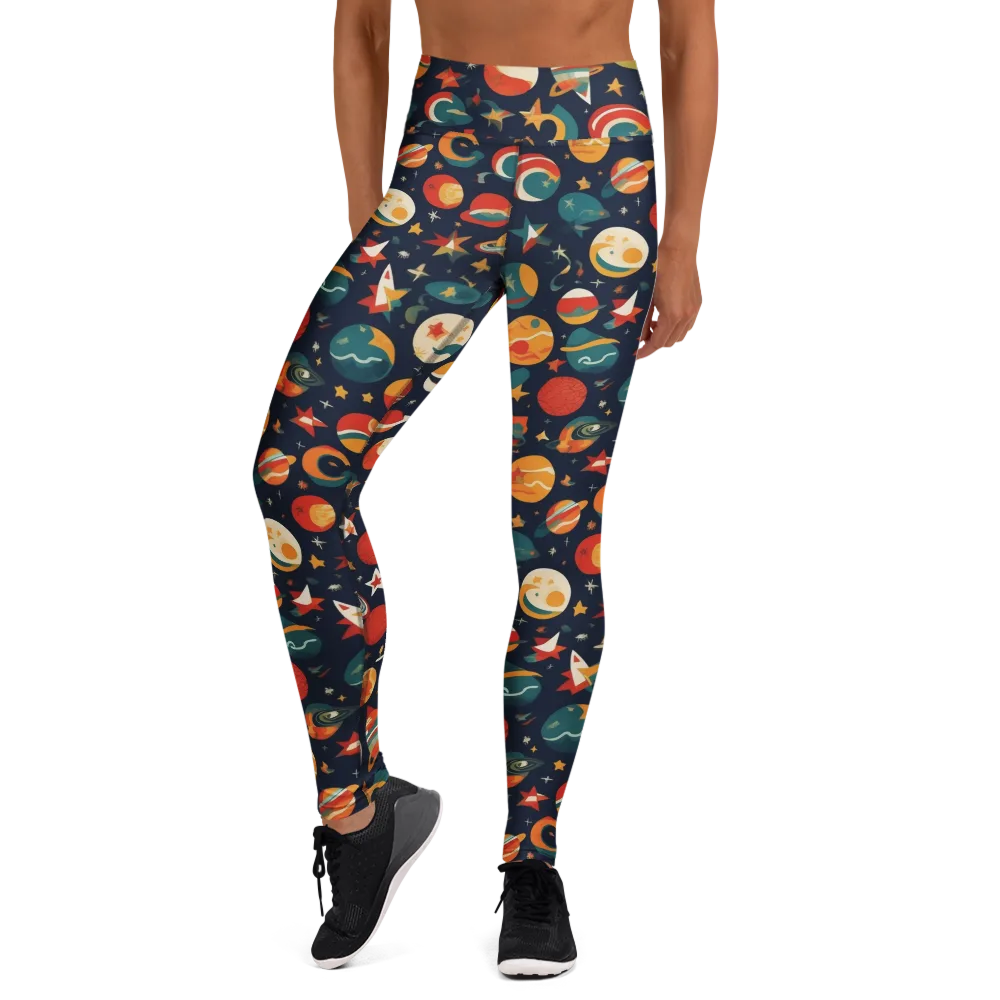 Rocket Bloom on Yoga Leggings — Front