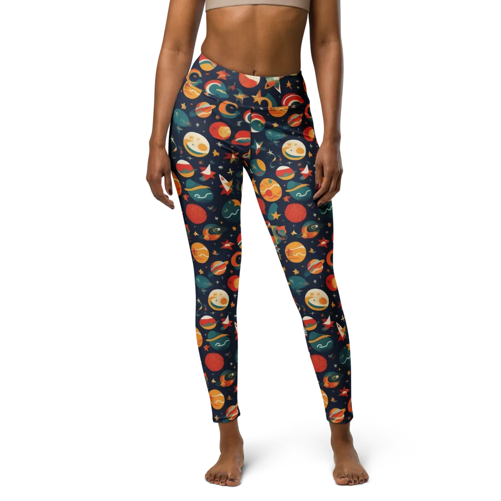 Rocket Bloom on Yoga Leggings — Front