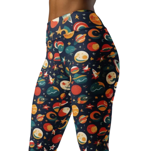 Rocket Bloom on a Yoga Leggings