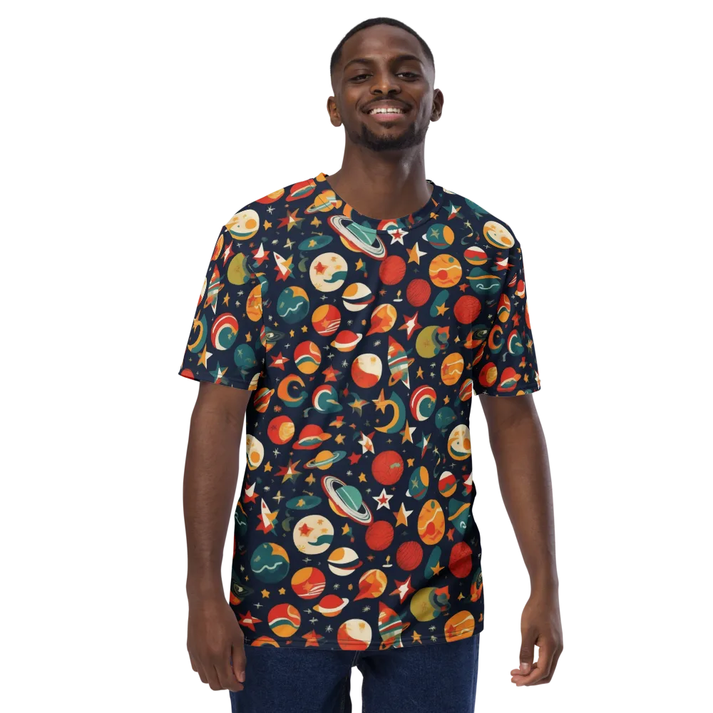 Rocket Bloom on Men's Crew Neck T-Shirt — Front