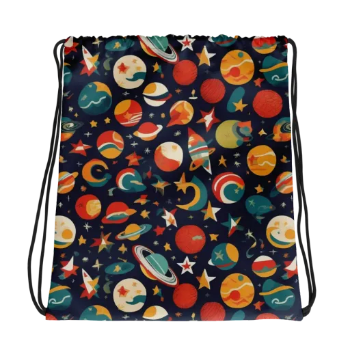 Rocket Bloom on a Drawstring Bag