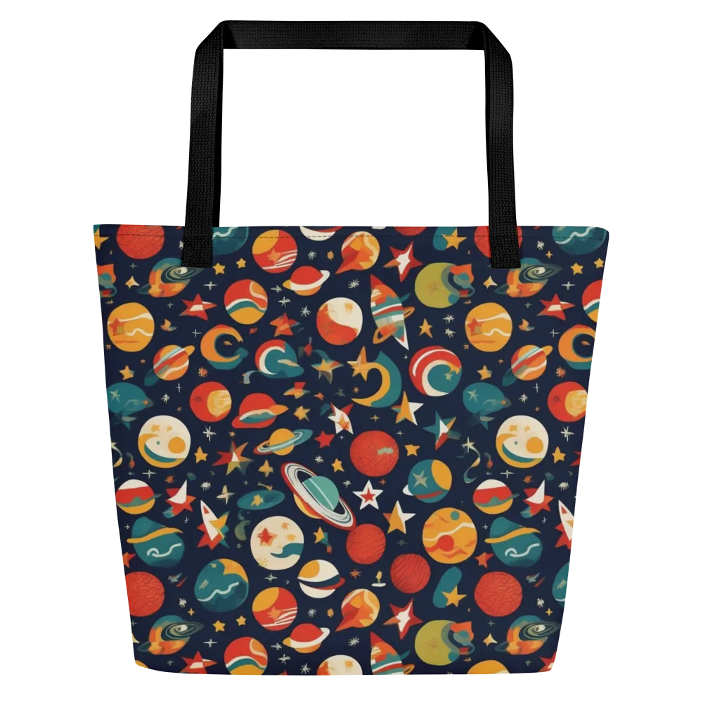 Rocket Bloom on Large Tote Bag W/ Pocket — Front