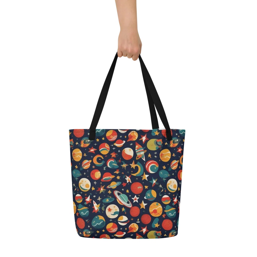 Rocket Bloom on Large Tote Bag W/ Pocket — Front