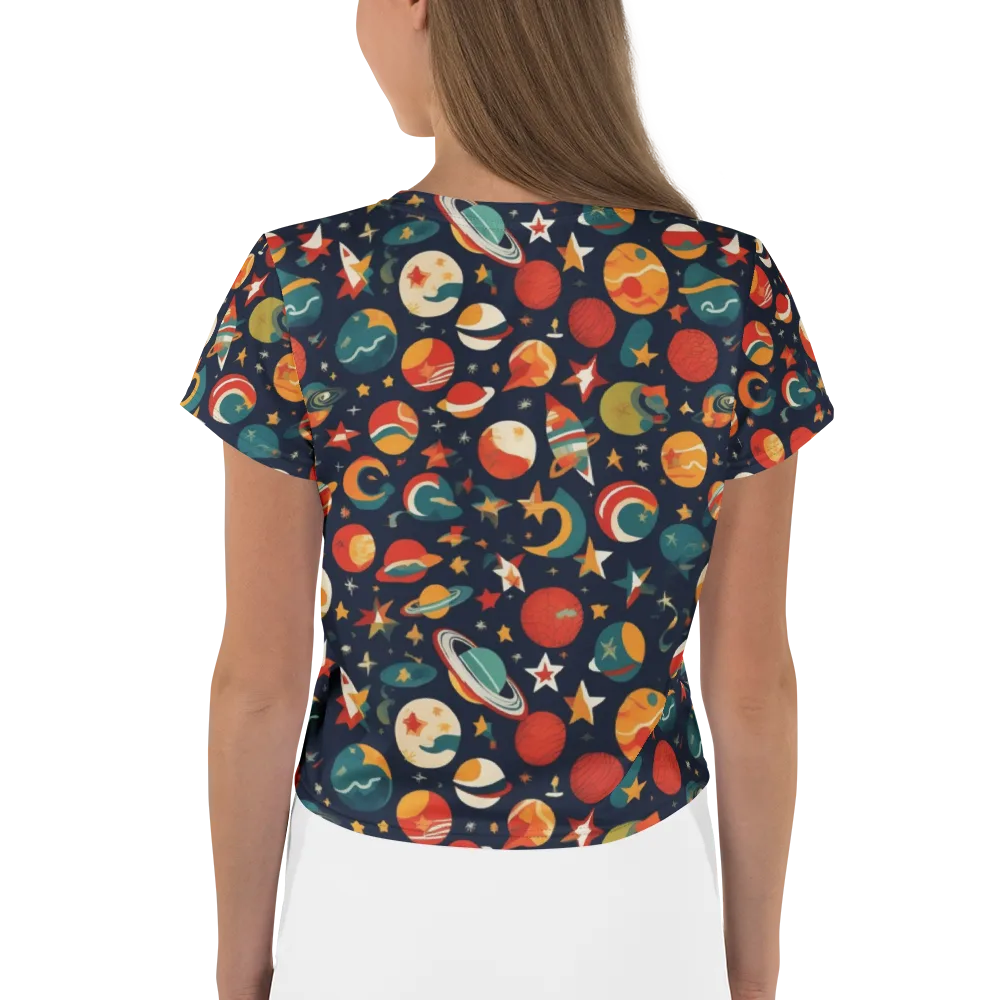 Rocket Bloom on Crop Tee — Back