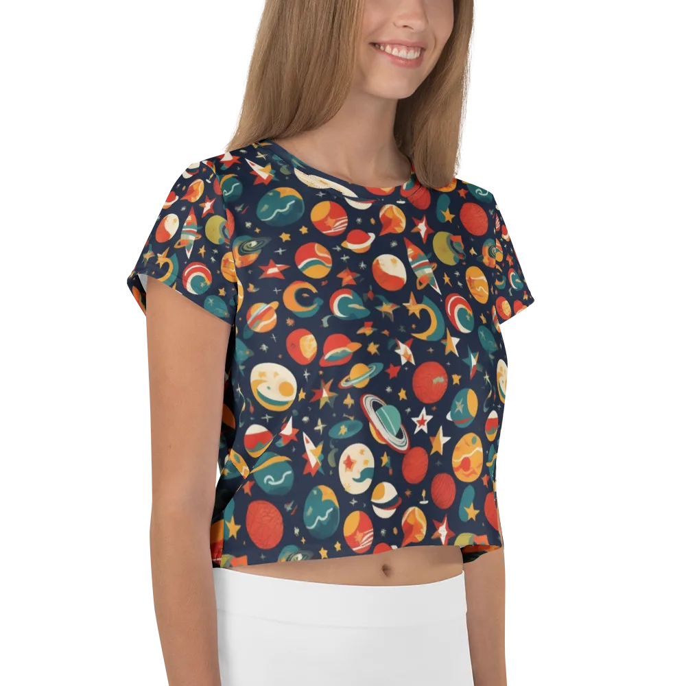 Rocket Bloom on Crop Tee — Right