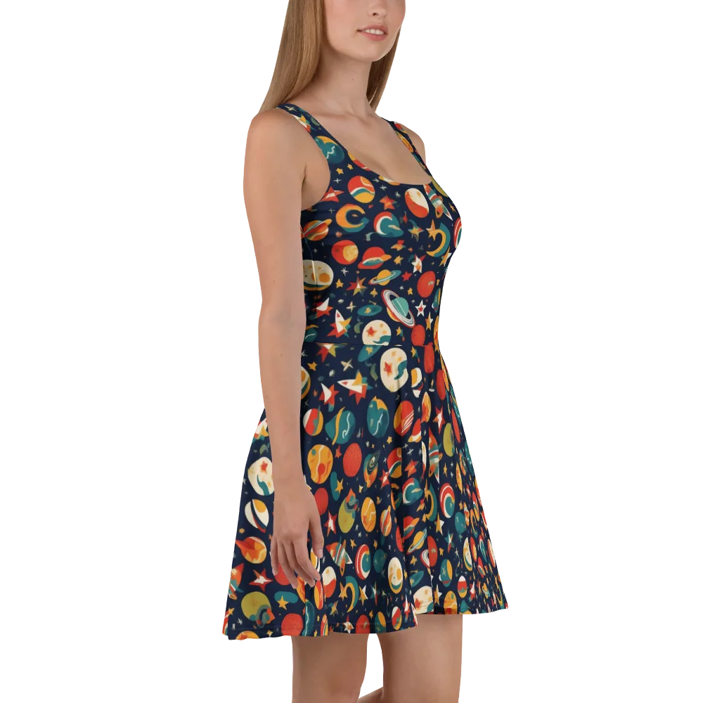 Rocket Bloom on Skater Dress — Right