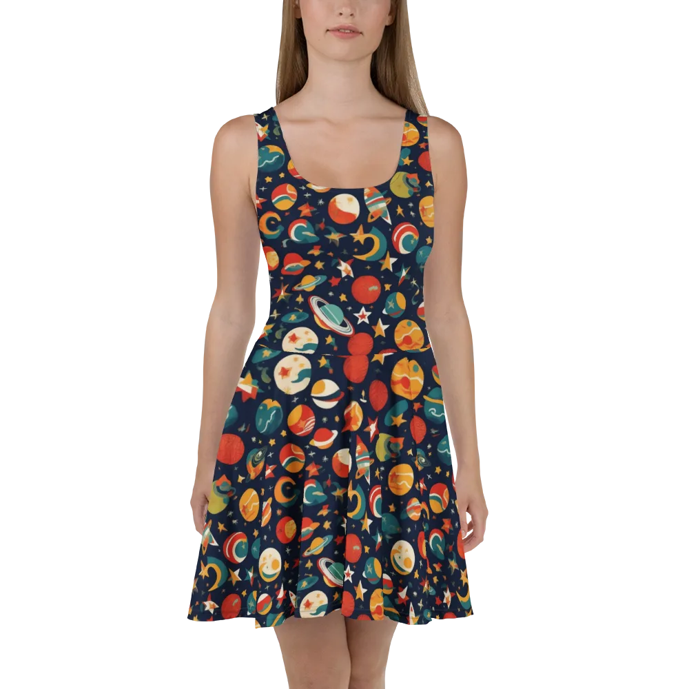 Rocket Bloom on Skater Dress — Front