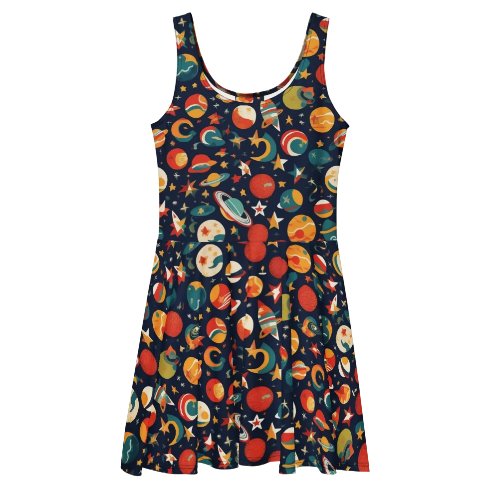 Rocket Bloom on Skater Dress — Front