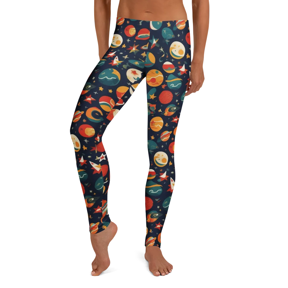 Rocket Bloom on Leggings — Front