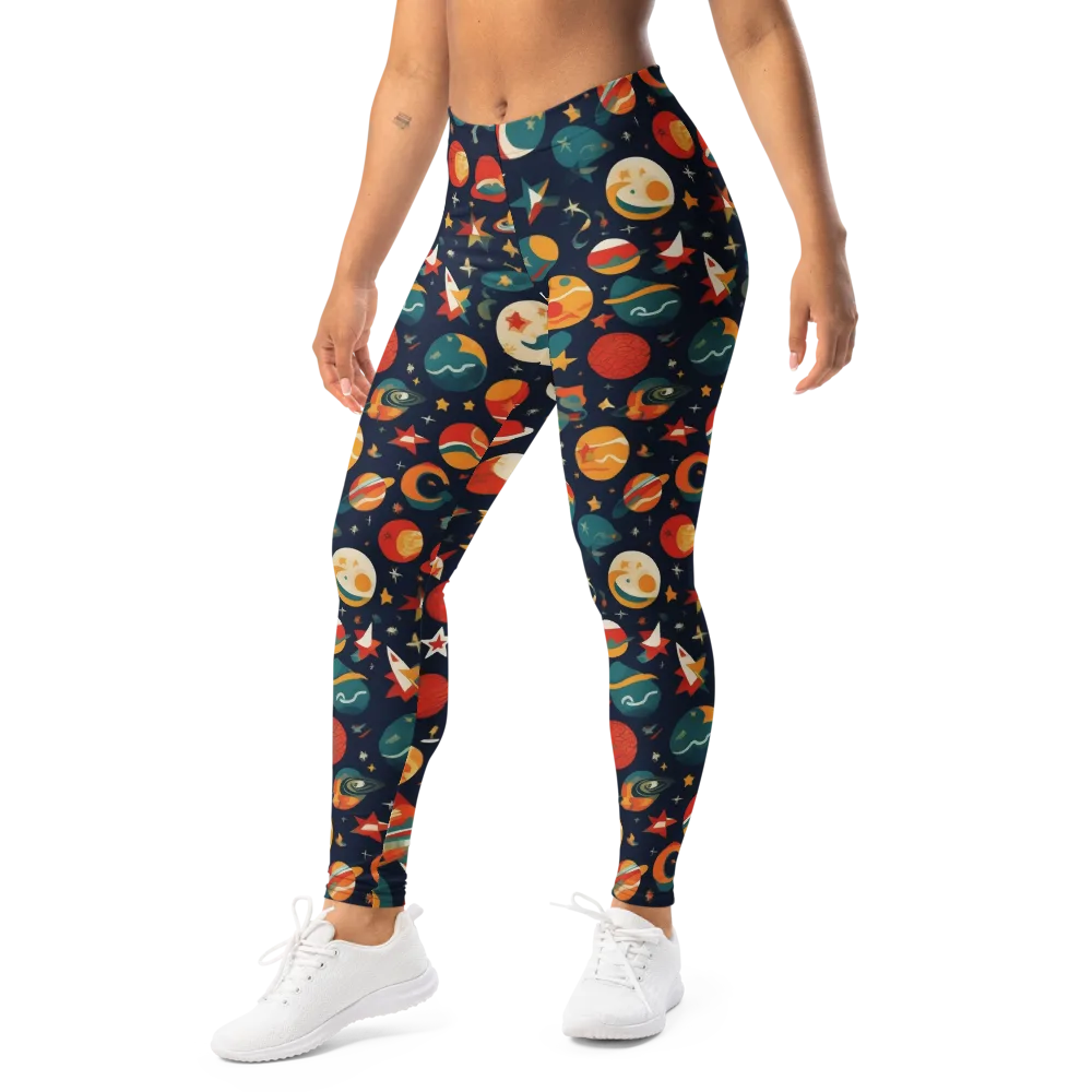 Rocket Bloom on Leggings — Left Front