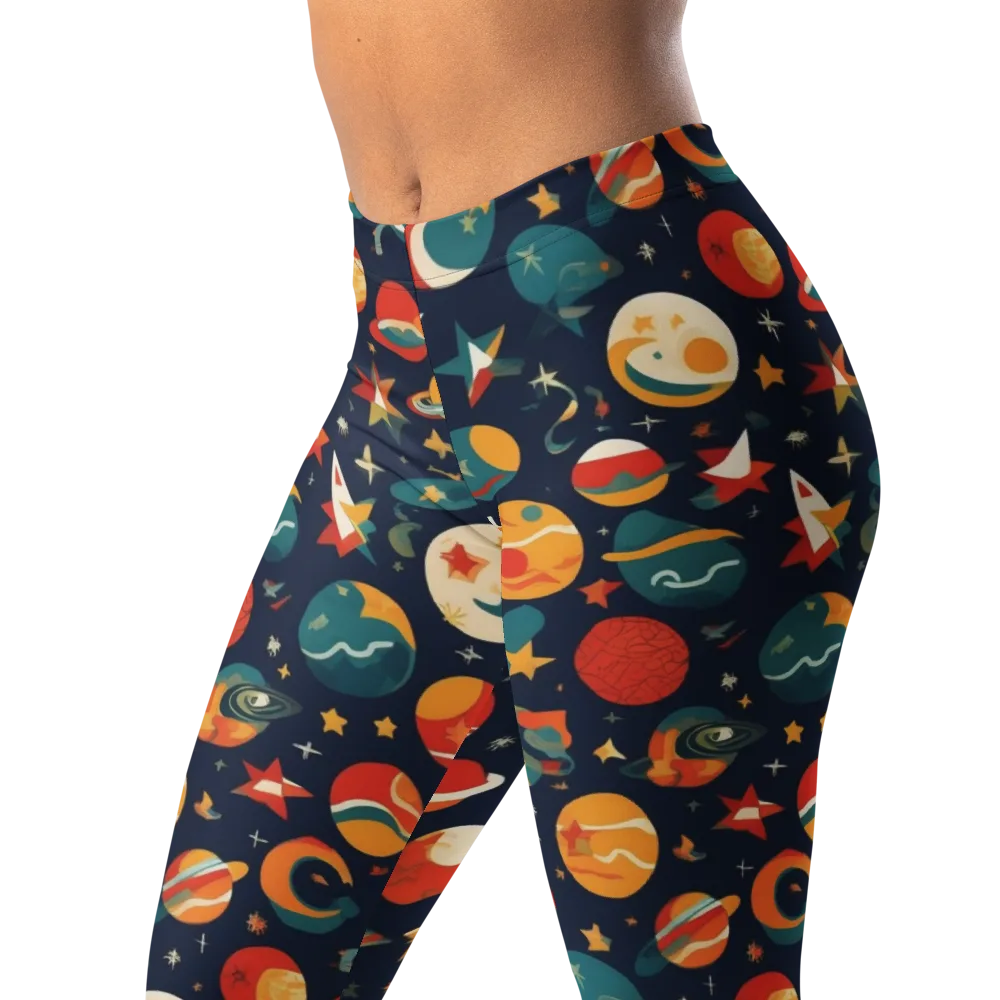 Rocket Bloom on Leggings — Left Front