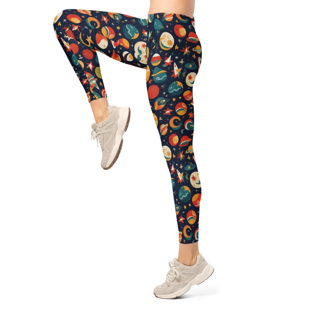 Rocket Bloom on Leggings — Left