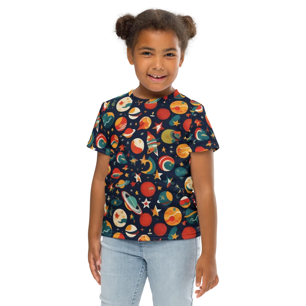 Rocket Bloom on Kids Crew Neck T-Shirt — Front