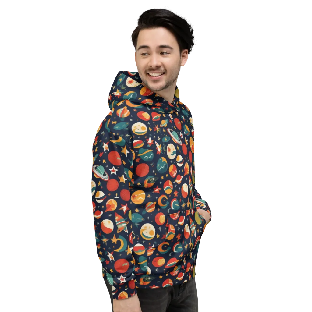 Rocket Bloom on Hoodie — Right