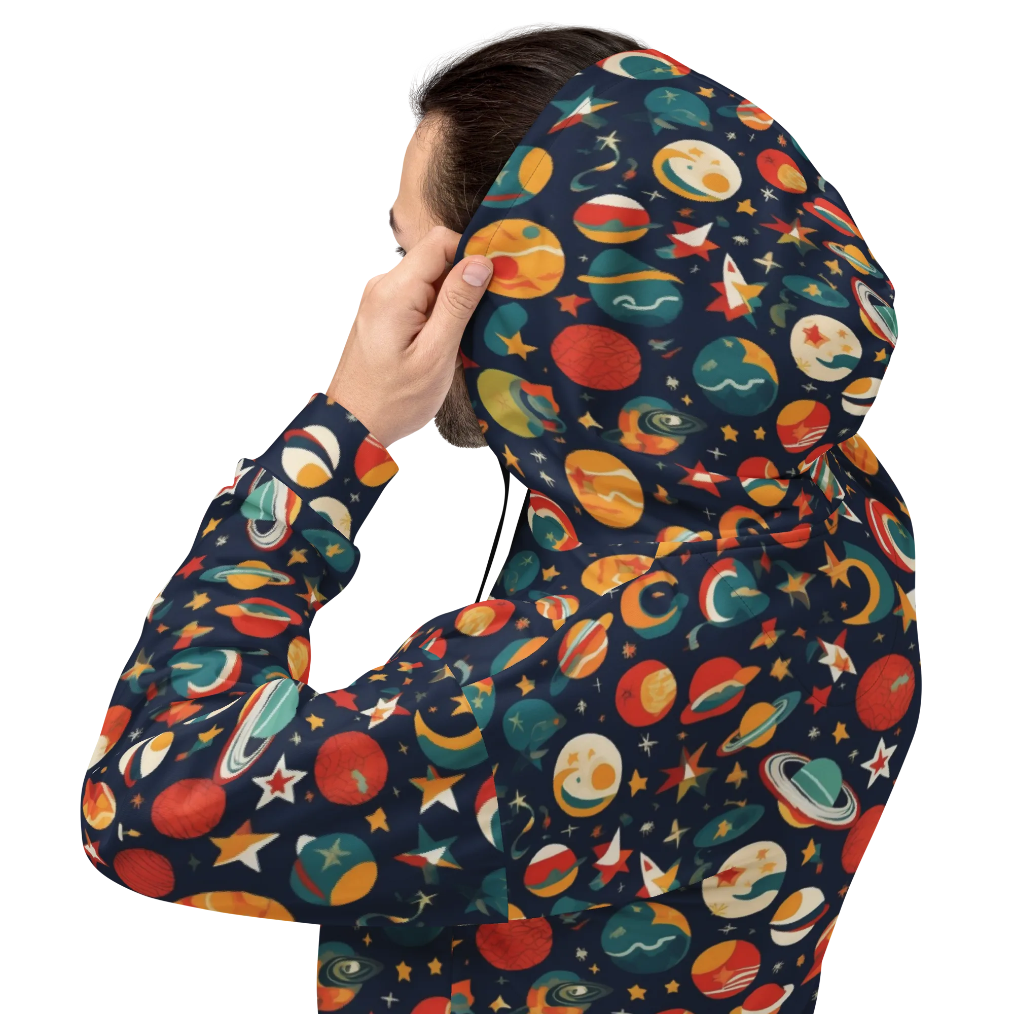 Rocket Bloom on Hoodie — Back
