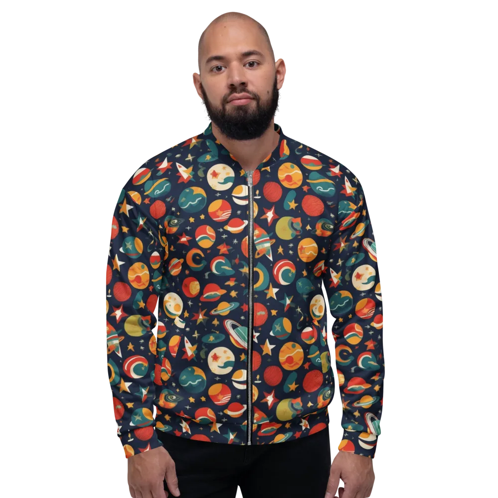 Rocket Bloom on Bomber Jacket — Front