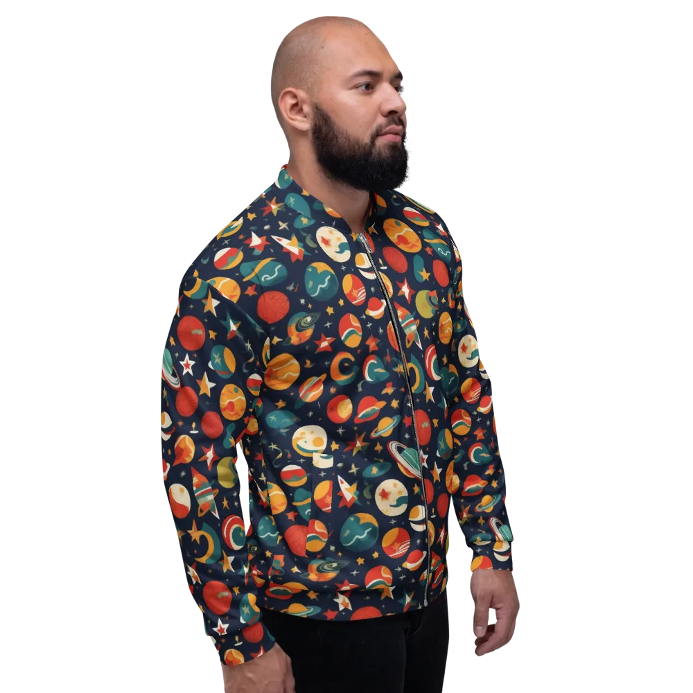 Rocket Bloom on Bomber Jacket — Right