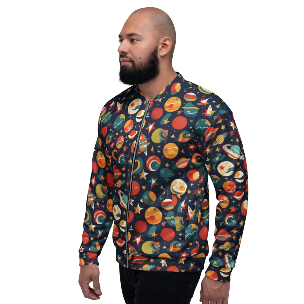 Rocket Bloom on Bomber Jacket — Left
