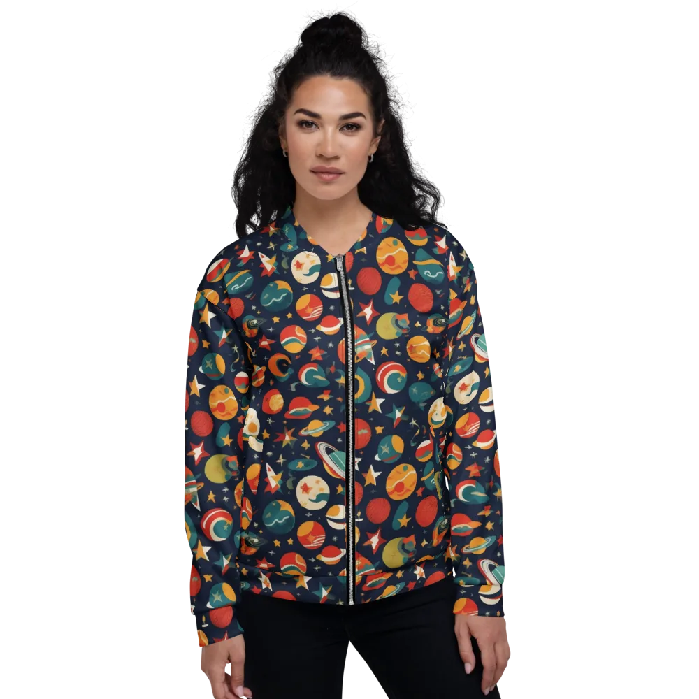 Rocket Bloom on Bomber Jacket — Front