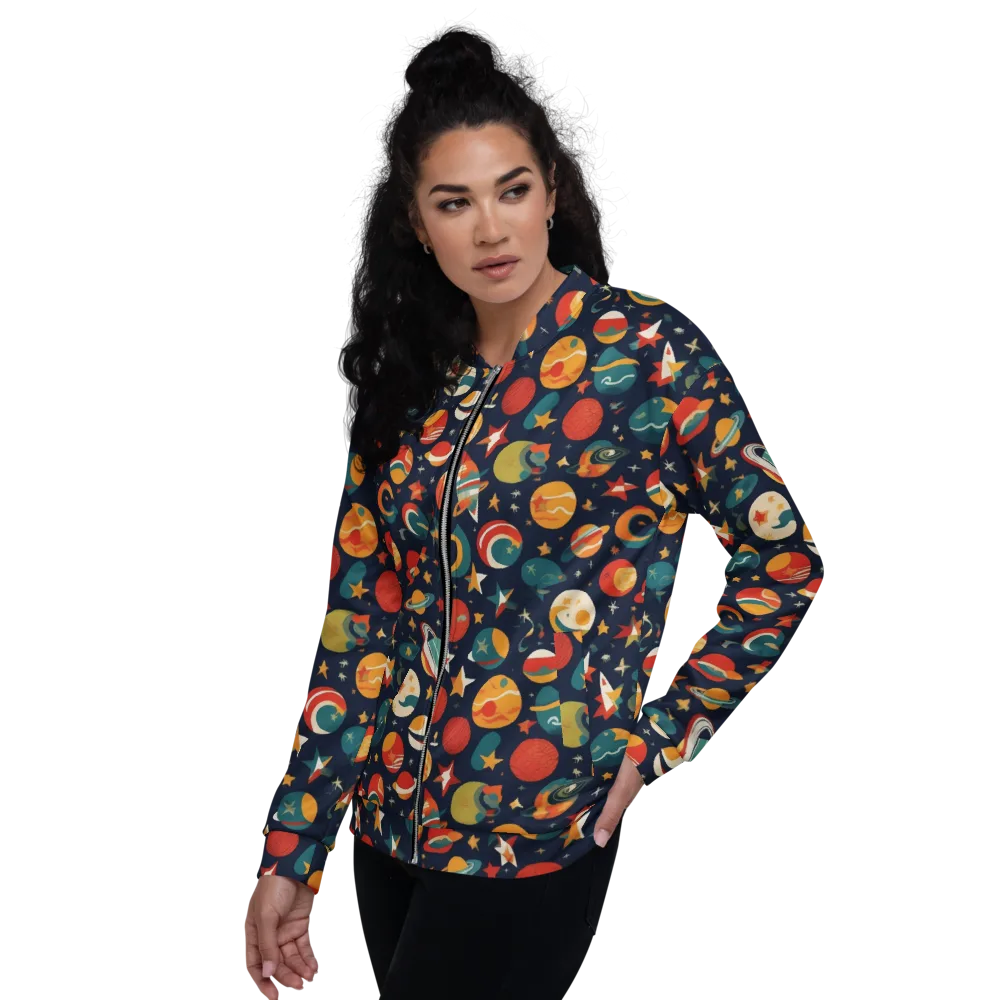 Rocket Bloom on Bomber Jacket — Left