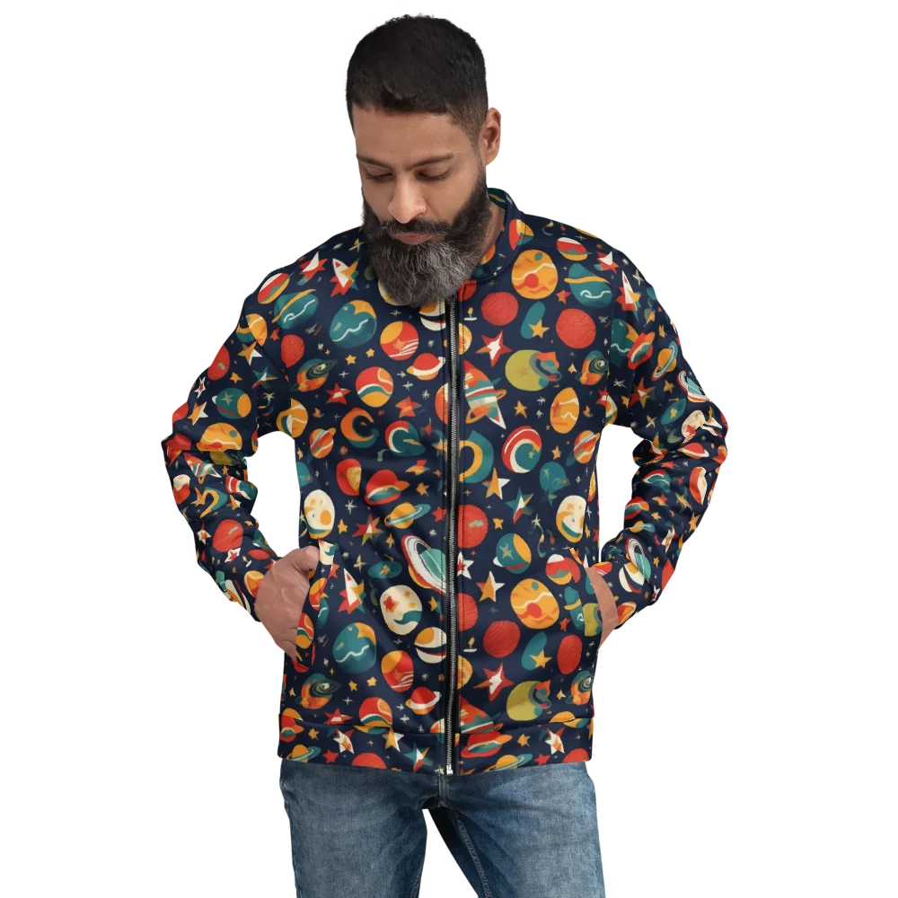 Rocket Bloom on Bomber Jacket — Front
