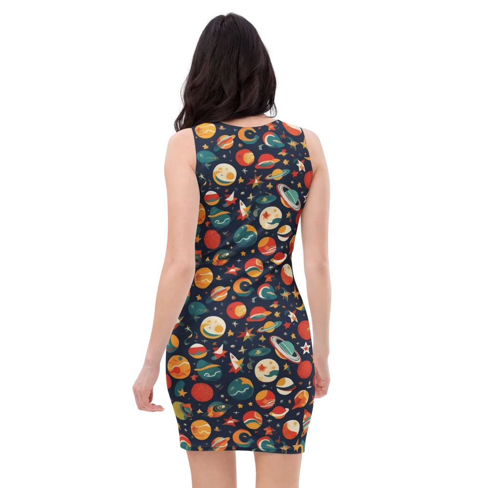 Rocket Bloom on Bodycon Dress — Back