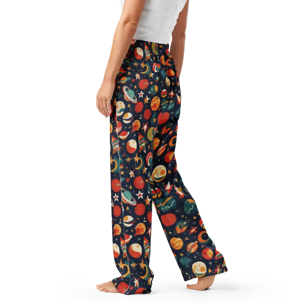 Rocket Bloom on Women's Pajama Pants — Left