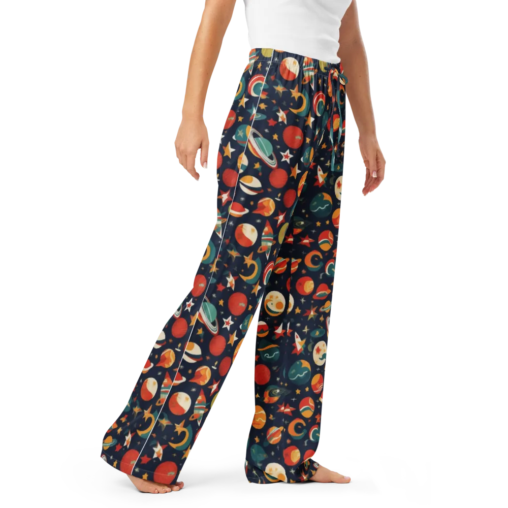 Rocket Bloom on Women's Pajama Pants — Right Front