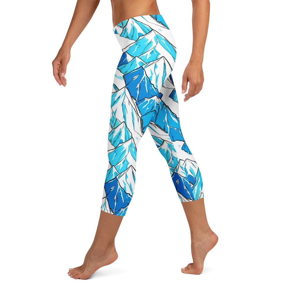 Arctic Ink on Capri Leggings — Left