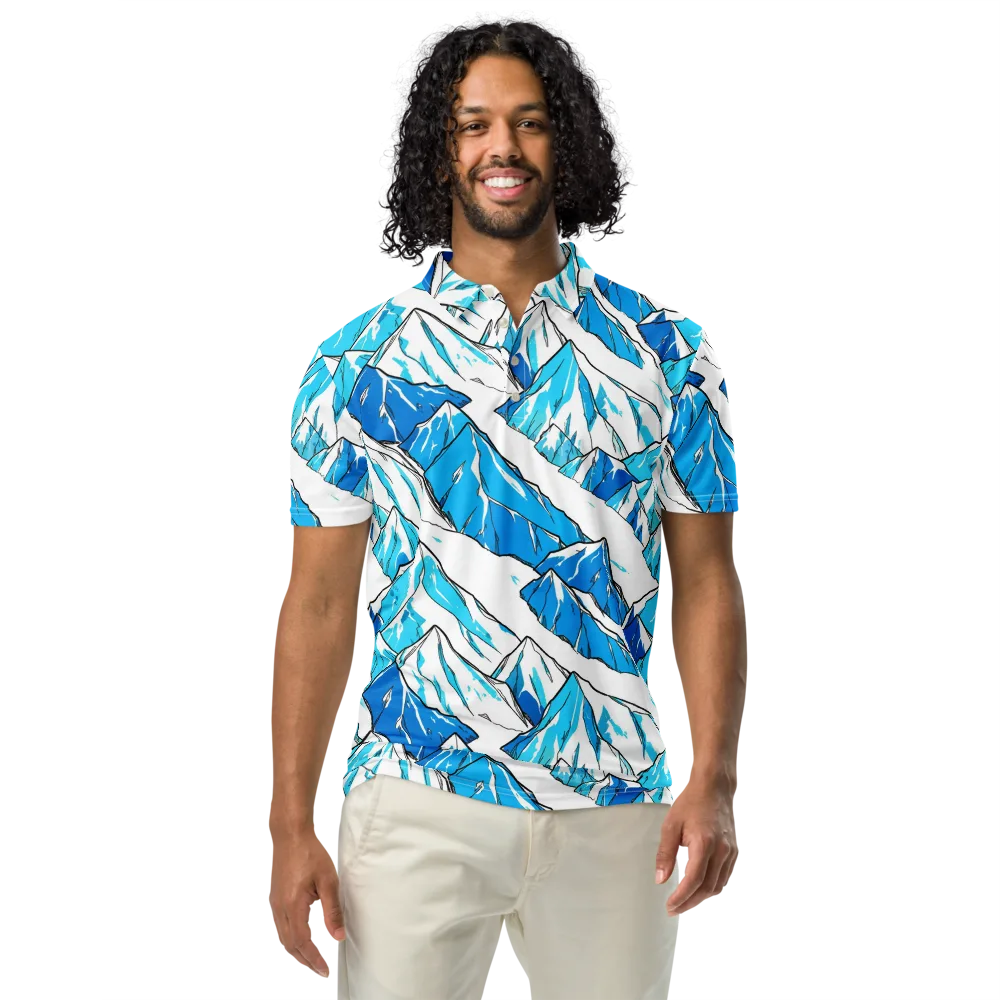 Arctic Ink on Men's Slim Fit Polo Shirt — Front