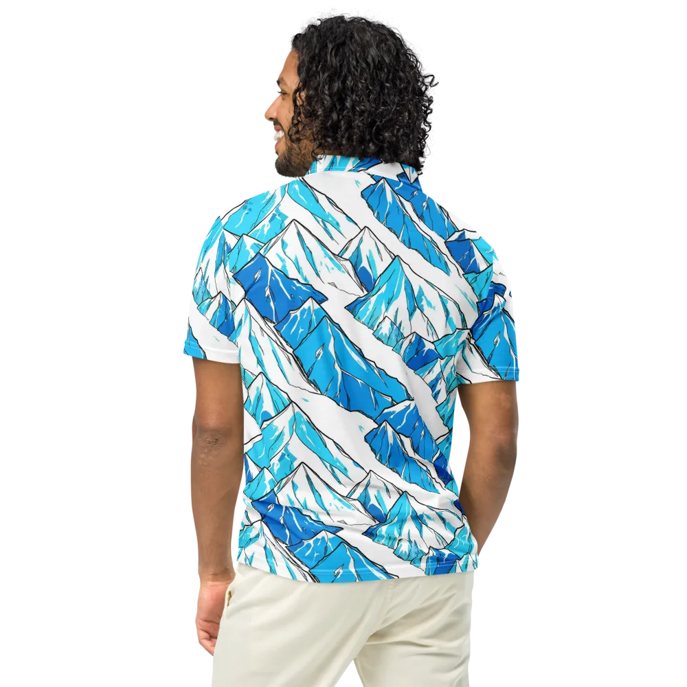 Arctic Ink on Men's Slim Fit Polo Shirt — Back